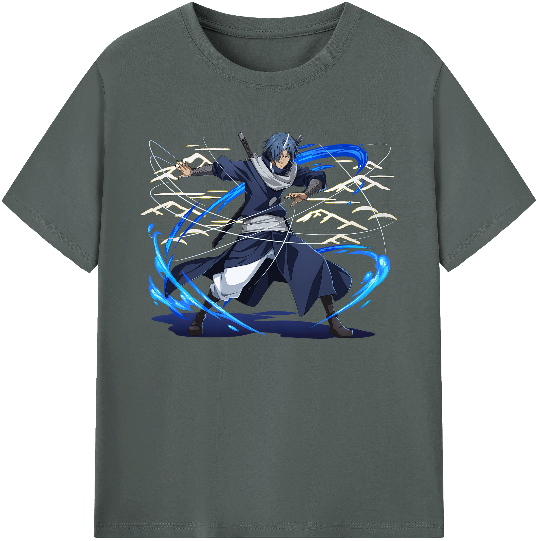 （画像用） 転スラ Regarding Reincarnated to Slime 綿100％ メンズ半袖Tシャツ｜肌触りやわらか＆通気性